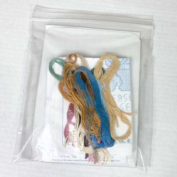 Vintage 1989 Dimensions Bottoms Up! Teddy Bear Toilet Stamped Crossstitch Kit - Picture 2 of 3